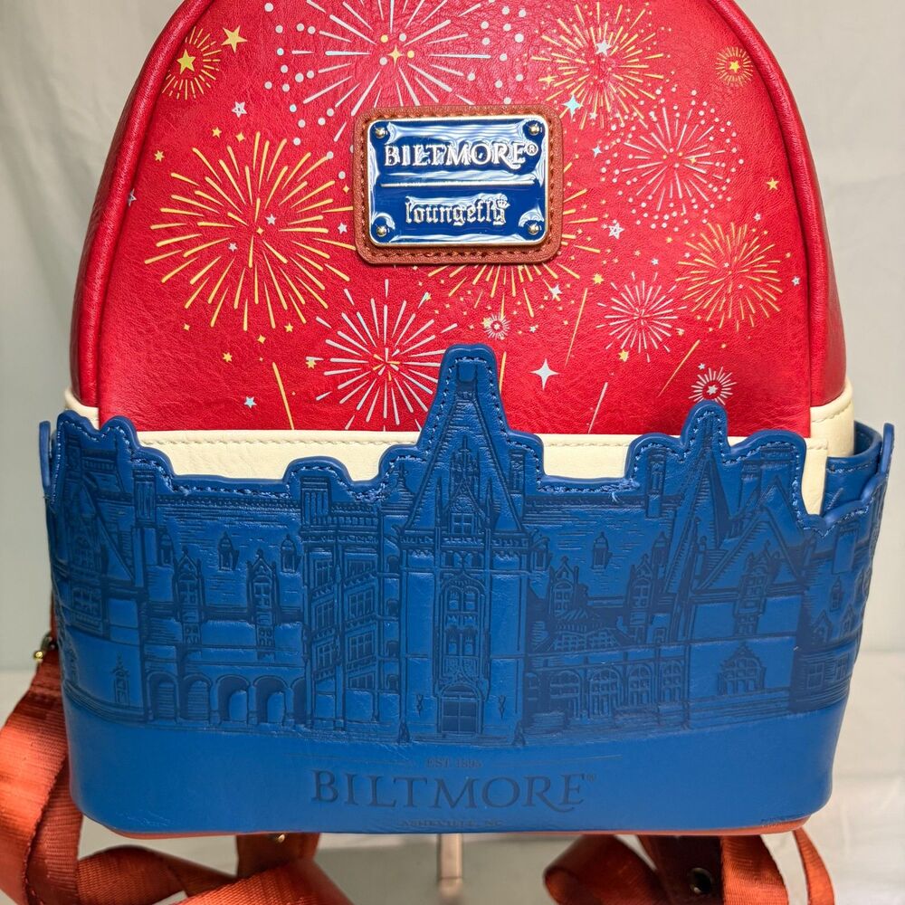 Loungefly Biltmore Estate Americana Fireworks Patriotic Mini Backpack EUC